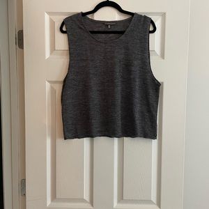 Gray sleeveless crop top, Victoria’s Secret, Size M